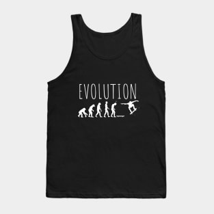 Human skateboard evolution Tank Top